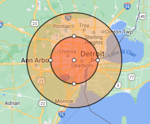 Delivery Radius Map